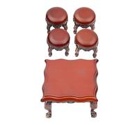 5Pieces Miniature Dollhouses Furniture Table And Chair Set With Realistic Design For Collector And Craft Hobbyists Miniature Kits