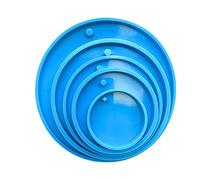 5Pieces Round Shape Keychain Silicone Mold with Hole for Pendant Necklace Earrings Epoxy Craft Decor Round Shape Silicone Molds