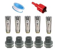 5Pieces Stainless Steel Pigs Watering Nipples With LeakProof Design Easy Installation For Farm Livestock Watering Use Easy Installation Waterer