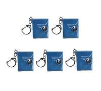 5Pieces Tiny PVC Notebook Keychain Small Memobook Refillable Journal Miniature Notebooks for Keyring Backpacks Charm Memopad