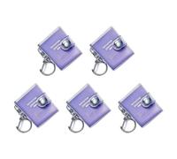 5Pieces Tiny Travel Notebook Keychains Refillable PVC Journal Pocket Memobook for Keyring Luggage Backpacks Charm Outdoor Notebook