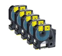 5PK 10PK 18051 Heat Shrink Tube Compatible With 6mm 9mm 12mm 19mm 24mm Sizes 18052 18053 18054 18055 18056 For Printer Models 4200 5200(5PK 9mm Yellow)