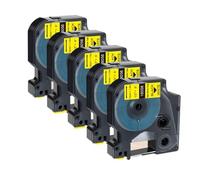 5PK 10PK 18051 Heat Shrink Tube Compatible With 6mm 9mm 12mm 19mm 24mm Sizes 18052 18053 18054 18055 18056 For Printer Models 4200 5200(5PK 12mm Yellow)