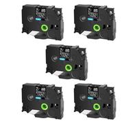 5PK 18-36mm Etching Stencil Labels for Compatible Label Maker with STe-141 STe-151 STe-161 PT-D450 PT-D600 Black On Clear(5PK 18mm)