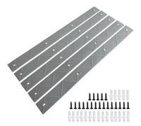 5pk 600mm Anti Slip Decking Strips for Outdoor Slippery Decking,Steps and Ramps | Non Slip Decking Grip Safety Strips | 10+ Year Lifespan | Self Adhesive & Screw on with Fixings (Grey)