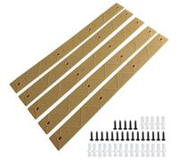 5pk 600mm Anti Slip Decking Strips for Outdoor Slippery Decking,Steps and Ramps | Non Slip Decking Grip Safety Strips | 10+ Year Lifespan | Self Adhesive & Screw on with Fixings (Beige)
