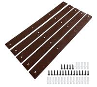 5pk 600mm Anti Slip Decking Strips for Outdoor Slippery Decking,Steps and Ramps | Non Slip Decking Grip Safety Strips | 10+ Year Lifespan | Self Adhesive & Screw on with Fixings (Coffee)