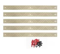 5pk 600mm Anti Slip Strips for Decking | 10+ Year Lifespan | Hard Wearing Polypropylene with Fixings | Outdoor Safety for Steps & Ramps (Beige)