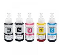 5PK 70ml Dye Ink Refill Compatible With Various Printers Including L200 L210 L222 L100 L110 L120 L132 L550 L555 L300 L355 L362(2BK 1C 1Y 1M)