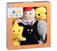5pk Cute Animal Hand Puppets Set for Kids 5 Soft Plush Characters Duck/Humpty Dumpty/Star/Spider/Shark, ZOO Animal Puppet for Children Fun Educational Storytelling Toys for Toddlers & Preschool Kids.