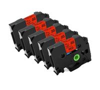 5PK Label Tape Compatible With P3100 E1000 Pro Ribbon Label Maker Refurbish Refurbish Refurbish Refurbish Refurbish Refurbish Refurbish Refurbish printer TZe-231 TZe-631(Black on Red)