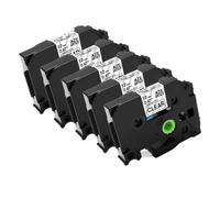 5PK Label Tape Compatible With P3100 E1000 Pro Ribbon Label Maker Refurbish Refurbish Refurbish Refurbish Refurbish Refurbish Refurbish Refurbish printer TZe-231 TZe-631(Black on Clear)