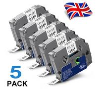 5PK TZe-131 TZ-131 12mm Clear Laminated Label Tape For Brother P-Touch PT-H110
