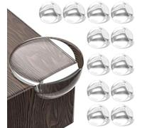 5Plus 12-Pack Clear Adhesive Edge Guards - Soft, Durable Furniture & Table Corner Protectors for Baby Proofing, Sharp Corner Safety for Kids & Toddlers