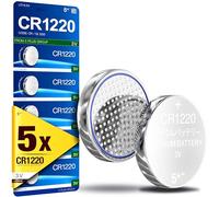 5Plus 5 PCS CR1220 Battery 3V Lithium CR 1220 Batteries CR1220 DL1220 ECR1220 for watches, Remotes, LED lights, electronic devices, Toys, Car key, Scales