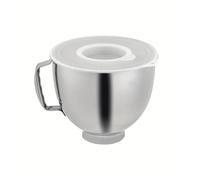 5QT Stainless Steel Mixer Bowl with Lid - Compatible for KitchenAid，4.5 & 5-Quart Mixers, Durable & Easy-Clean