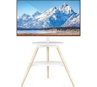 5Rcom TV Floor Stand for 32-65 Inch LED LCD OLED Screen Max VESA 400x400mm Max Load 40kgs White