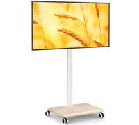 5Rcom TV Stand on Wheels for 27-60 Inch TVs up to 40kg Beige Without Shelf