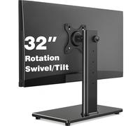 5Rcom Vesa Monitor Stand Free Standing Desk Stand for 13-32 inch Single PC Table Top with Swivel Height Adjustment, Max VESA 100x100mm Max Weight 10kgs
