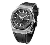 5rd For GA2100 GA2110 Mod Kits, Metal Watch Band Strap Bezel, Watch Modding Replacement Accessories Set Silver Black Case