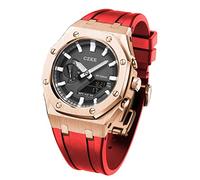 5rd For GA2100 GA2110 Mod Kits, Metal Watch Band Strap Bezel, Watch Modding Replacement Accessories Set Rose Gold Case Silver Nails