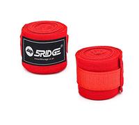 5RIDGE Boxing Hand Wraps Inner Gloves 2.5 Meter Elasticated Woven Bandages, Thumb Loop Wrist & Knuckle Protection Straps for Muay Thai MMA Kickboxing Martial Arts Men Women Kids (Red)