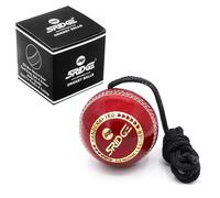 5RIDGE String Cricket Balls - Cricket Shot Practice Hanging Ball Develop Hand-Eye Coordination Leather Hanging Cricket Ball for Practice and Knocking Cricket Ball with Rope