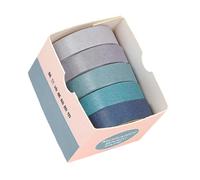 5Rolls Decorative Tape Water Resistant Paper Tape Aesthetic for Craft Scrapbooking Photo Frame Journal 10mmX2M Removable Scrapbook Adhesive Set