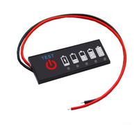 5S 18.5V-21V Lithium Battery Level Indicator with 4-Stage LED Display for Ternary Li-ion & for LiFePO4 Batteries, Compact 40×15×3mm, 15mA