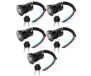5Set Electric Scooter Power Supply Lock with 10pcs Lock Keys for E-Bike Electronic Lock Switch