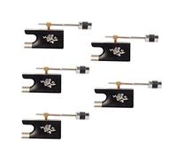 5set Nickle Mounted Flower Pattern Inlay Ebony Violin Frog Fit For 4/4 3/4 Size Volin Bow Parts Accessories Professional Violin Accessories