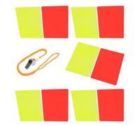 5set Professional Referee Cards for Rule Enforcement Soccer Education Easy to Use Football Warning Ejection Delay Cards for Sport Competition