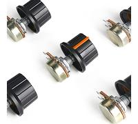 5Set WH148 Linear Potentiometer 1K 2K 5K 10K 20K 50K 100K 250K 1M with Orange 24x15mm Knob Cap Potentiometers Kit 15mm 3pin Electromechanical components (Size : 250K OHM)