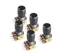5Set WH148 Potentiometer Kit 15MM Linear Taper Rotary Potentiometers Resistor 6Pin with Knob Cap B1K 2K 10K 20K 50K 100K 500K 1M(1M Ohm)