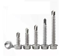 5sets 316 Stainless Steel Outer Hex Hexagon Drill Tail Screws M3.9 M4.2 .8 M5.5 M6.3 Head Self Drilling Tapping Screw for Sheets Wood Roofing Plastic(M5.5x50mm(5pcs))