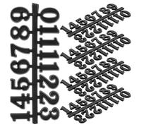 5sets Black Arabic Clock Numbers Kit Plastic Decorative DIY Wall Clock Accessories for Face Enhancement and Repair Non-toxic Sturdy Replacement Parts for Living Bedroom