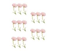 5sets Carnation Rhinestone Pins Shawl Clips Pin Flower Brooch Vintage Decor Collar Button Clothing Clothes Jewelry Accessory Pink Zinc Alloy 3pcs*5