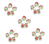 5sets Cute Frog and Mushroom Pins Adorable Animal Brooches for Jackets Hats and Bags Craftsmanship and Unique Design Present for Aesthetic Lovers 5pcs*5