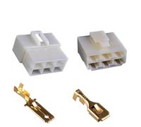 5Sets Electric Vehicle, Motorcycle, Car Connector Plug, 6.3mm Connector, 1P2P3P4P6P, High Current Male Female Kit Plug(6P)