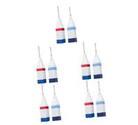 5sets Fish Sign Wooden Pendant Nautical Buoy Pendant Nautical Tree Decoration Beach Hut Ornaments Floating Fish Tank.