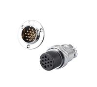 5sets M20 M25 M30 DF20 DF25 DF30 GX20 GX25 mounting 3-hole aviation plug 2Pin 3/4/5/6/7/8/910/11/12/14pin connectors IDGTTLDF(DF20silver plated,5 SETS_7P)