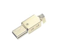 5sets Mini USB 5PIN Welding Type Male Plug Gold Plated Connectors 4P USB Tail Socket 3 In 1 DIY Adapter For OD4.0 Cable(Gold)