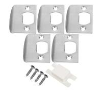 5Sets Stainless Steel Door Strike Plate for Lock Guide Cover Front Reinforcement with Screws Deadbolt for Door