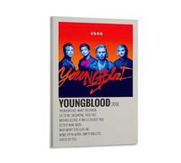 5SOS Youngblood Poster Art Print 2018 Music Wall Decor Want You Back Lie to Me Better Man Ghost of You Modern Home Decoration for Fans Unique Gift Idea Gift 12x18inch Framed