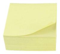 Stickn ValueX Stickn Notes Cube 76x76mm 400 Sheets Pastel Yellow 21072