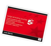 5 Star Office Laminating Pouches 250 [67x97mm] Gloss [Pack 100]
