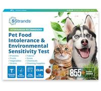 5Strands Pet Food and Environmental Intolerance Test, at Home Sensitivity Test for Dogs & Cats, Hair Sample Collection Kit, 380 Items Tested, Results in 7 Days, Works for All Ages and Breeds