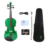 5String Electric violin Maple Spruce Wood Acoustic Violin Ebony Fittings 4/4 Blue color (green)
