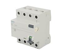 5SV3646-6 RCD switch lNominal: 63A IDiff: 300mA Poles: 3+N 230/400VAC DIN...