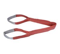 5T Flat Lifting Sling, Lifting Straps, High Strength Load Bearing, Wide PES Web Sling for Cranes, with Safety Factor 6:1, for Port Engineering Transport, Smooth Red (2m)